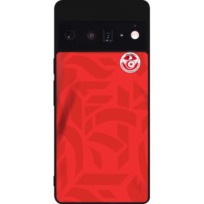 Coque Google Pixel 6 Pro - Silicone rigide noir Maillot de football Tunisie 2022 personnalisable