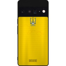 Coque Google Pixel 6 Pro - Silicone rigide noir Maillot de football Ukraine