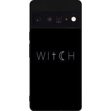 Coque Google Pixel 6 Pro - Silicone rigide noir Halloween 22 witch word