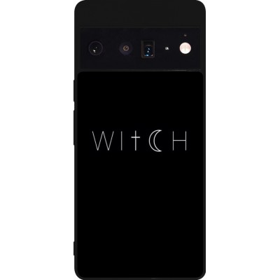 Coque Google Pixel 6 Pro - Silicone rigide noir Halloween 22 witch word