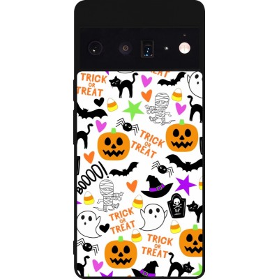 Coque Google Pixel 6 Pro - Silicone rigide noir Halloween 2024 trick or treat