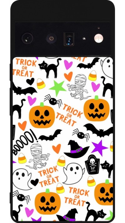 Coque Google Pixel 6 Pro - Silicone rigide noir Halloween 2024 trick or treat