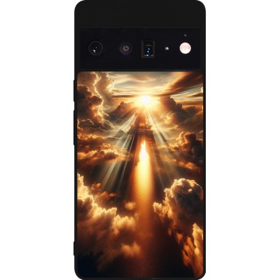 Coque Google Pixel 6 Pro - Silicone rigide noir Lueur Céleste Zenith