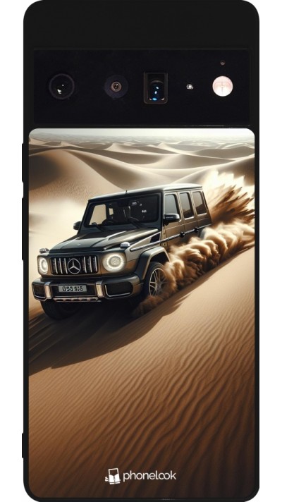 Coque Google Pixel 6 Pro - Silicone rigide noir Mercedes G Drift Desert