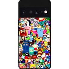 Coque Google Pixel 6 Pro - Silicone rigide noir Mixed cartoons