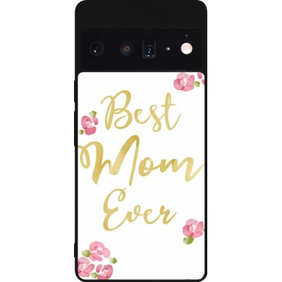 Coque Google Pixel 6 Pro - Silicone rigide noir Mom 2024 best Mom ever