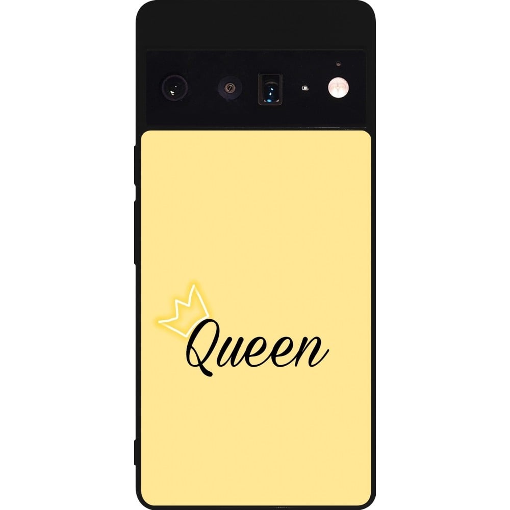 Coque Google Pixel 6 Pro - Silicone rigide noir Mom 2024 Queen