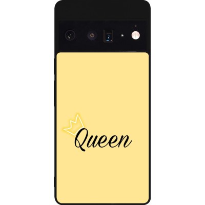 Coque Google Pixel 6 Pro - Silicone rigide noir Mom 2024 Queen