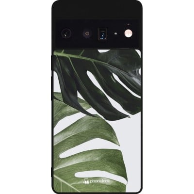 Coque Google Pixel 6 Pro - Silicone rigide noir Monstera Plant