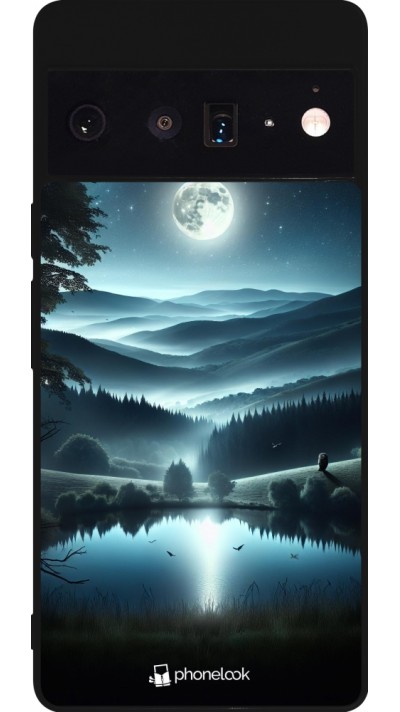 Coque Google Pixel 6 Pro - Silicone rigide noir Night Sky View