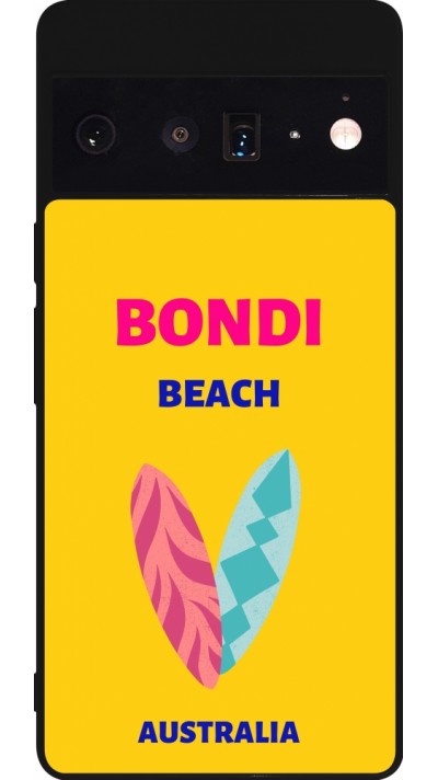 Coque Google Pixel 6 Pro - Silicone rigide noir Pop Summer Destination Bondi