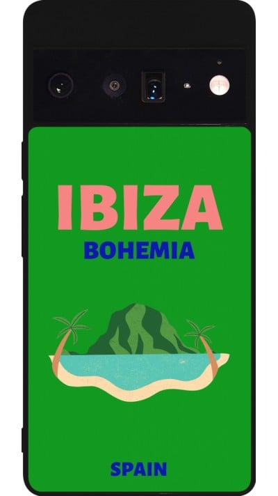 Coque Google Pixel 6 Pro - Silicone rigide noir Pop Summer Destination Ibiza