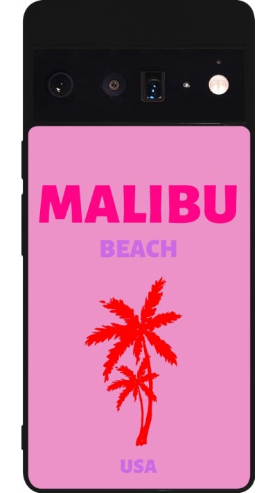 Coque Google Pixel 6 Pro - Silicone rigide noir Pop Summer Destination Malibu