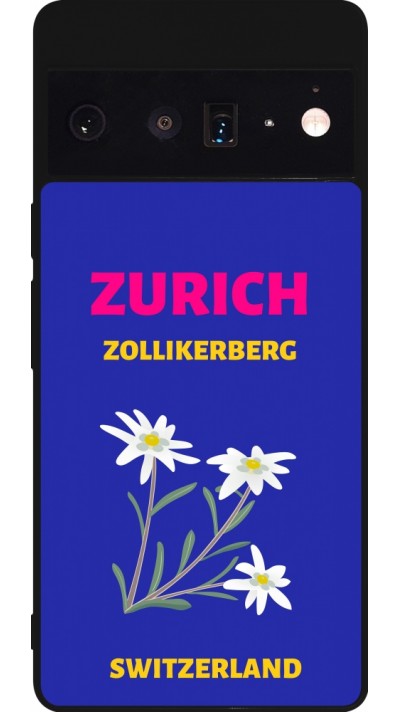 Coque Google Pixel 6 Pro - Silicone rigide noir Pop Summer Destination Zurich