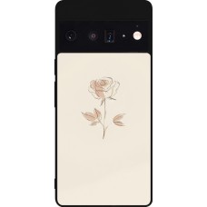 Coque Google Pixel 6 Pro - Silicone rigide noir Sable Rose Minimaliste