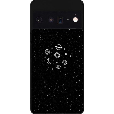 Coque Google Pixel 6 Pro - Silicone rigide noir Space Doodle