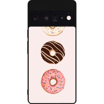 Coque Google Pixel 6 Pro - Silicone rigide noir Spring 23 donuts