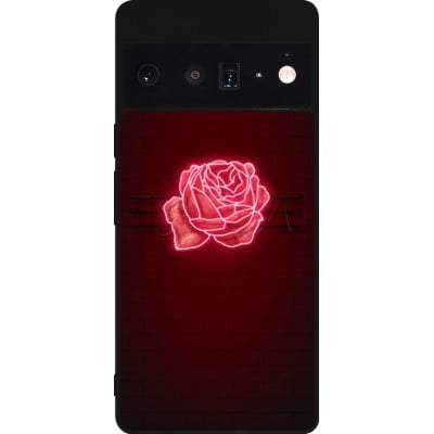 Coque Google Pixel 6 Pro - Silicone rigide noir Spring 23 neon rose