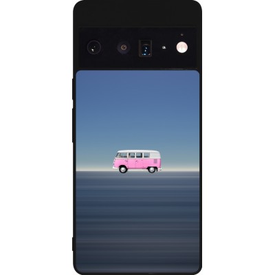 Coque Google Pixel 6 Pro - Silicone rigide noir Spring 23 pink bus