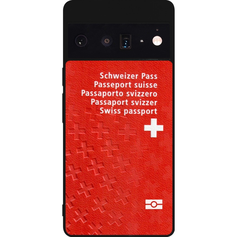 Coque Google Pixel 6 Pro - Silicone rigide noir Swiss Passport