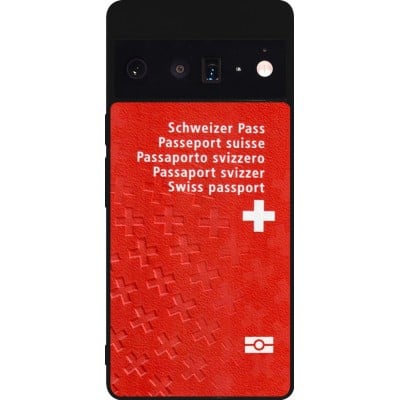 Coque Google Pixel 6 Pro - Silicone rigide noir Swiss Passport