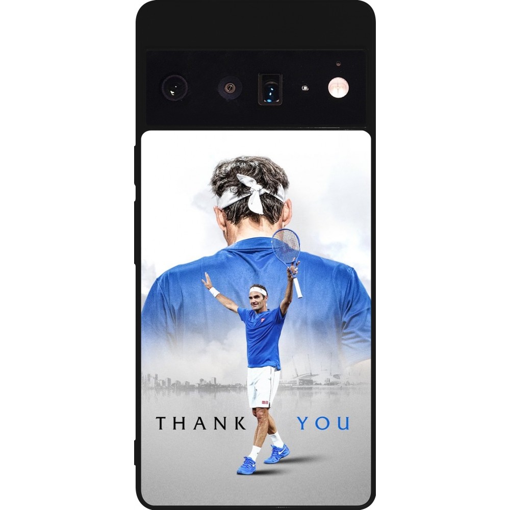 Coque Google Pixel 6 Pro - Silicone rigide noir Thank you Roger