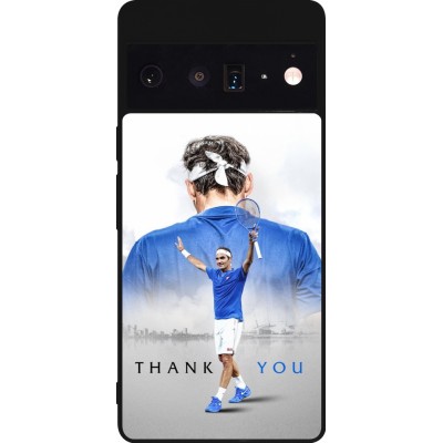 Coque Google Pixel 6 Pro - Silicone rigide noir Thank you Roger