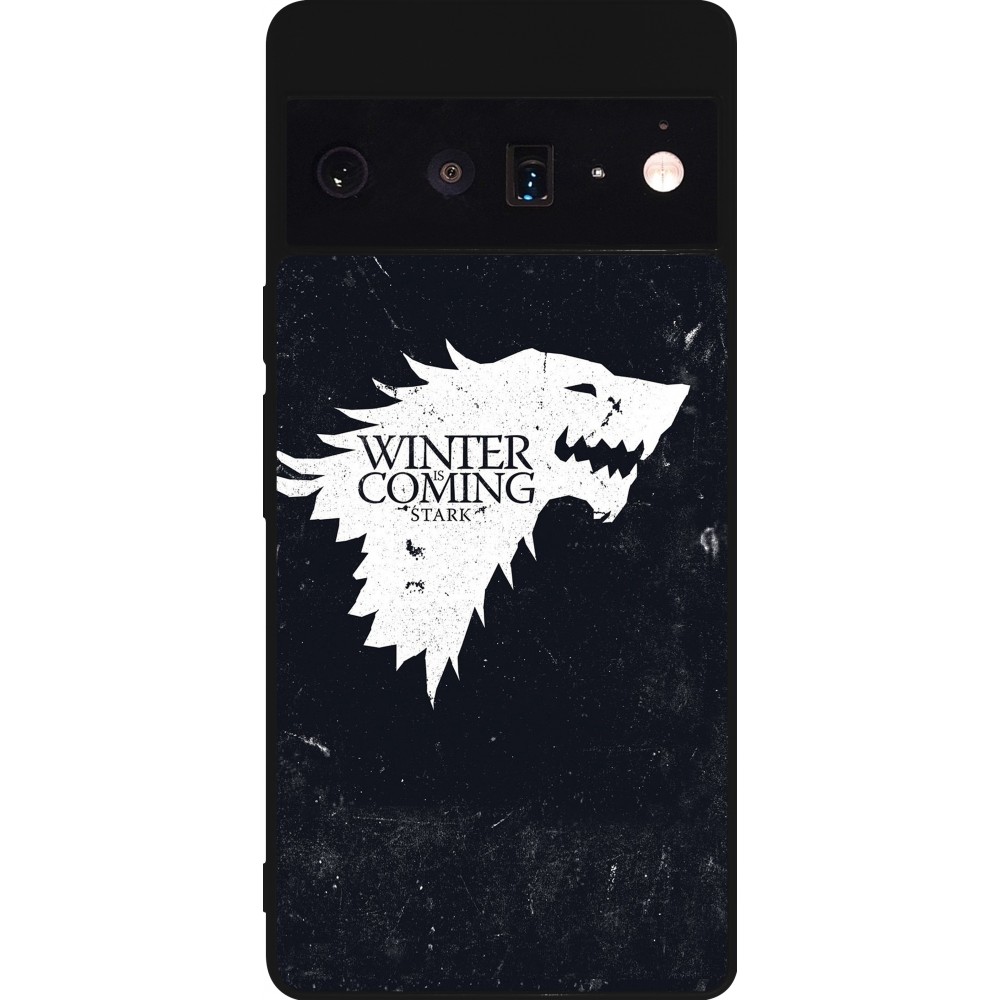 Coque Google Pixel 6 Pro - Silicone rigide noir Winter is coming Stark