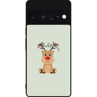 Coque Google Pixel 6 Pro - Silicone rigide noir Christmas 22 baby reindeer