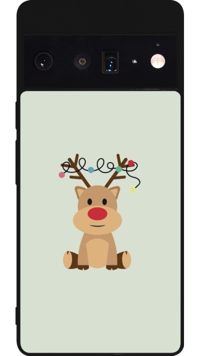 Coque Google Pixel 6 Pro - Silicone rigide noir Christmas 22 baby reindeer