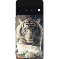 Coque Google Pixel 6 Pro - Silicone rigide noir Zen Tiger