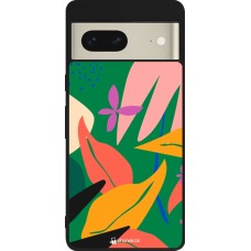 Coque Google Pixel 7 - Silicone rigide noir Abstract Jungle