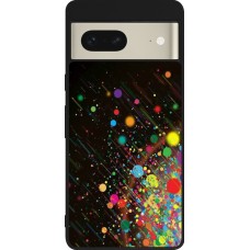 Google Pixel 7 Case Hülle - Silikon schwarz Abstract Bubble Lines