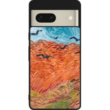 Google Pixel 7 Case Hülle - Silikon schwarz Autumn 22 Van Gogh style