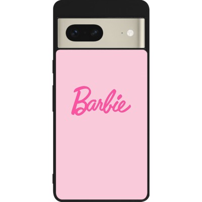 Coque Google Pixel 7 - Silicone rigide noir Barbie Text