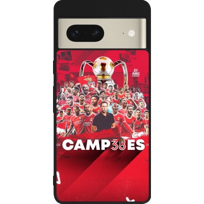 Coque Google Pixel 7 - Silicone rigide noir Benfica Campeoes 2023