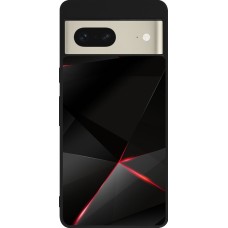 Google Pixel 7 Case Hülle - Silikon schwarz Black Red Lines