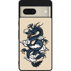 Coque Google Pixel 7 - Silicone rigide noir Blue Dragon Tattoo