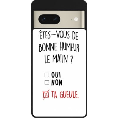 Coque Google Pixel 7 - Silicone rigide noir Bonne humeur matin