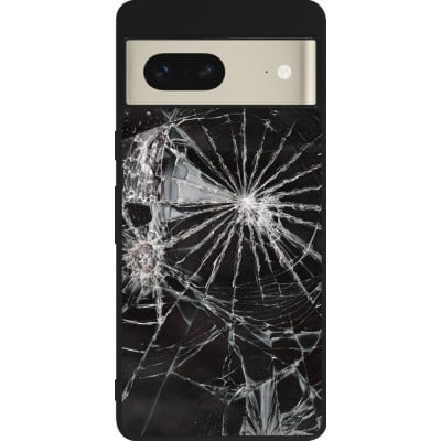 Coque Google Pixel 7 - Silicone rigide noir Broken Screen