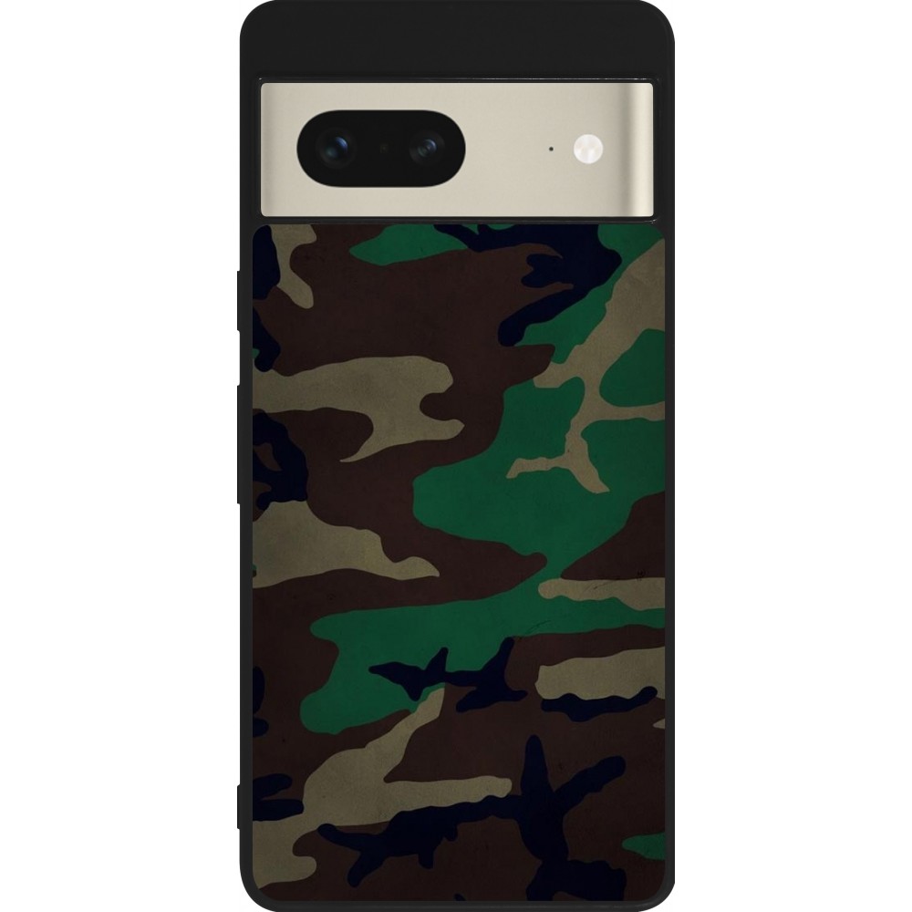 Google Pixel 7 Case Hülle - Silikon schwarz Camouflage 3