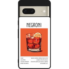 Coque Google Pixel 7 - Silicone rigide noir Cocktail recette Negroni