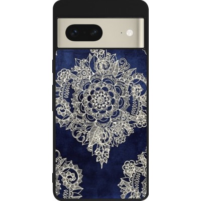 Coque Google Pixel 7 - Silicone rigide noir Cream Flower Moroccan