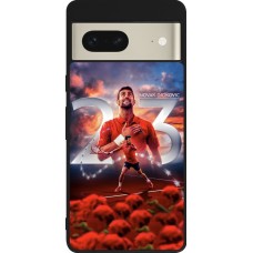 Coque Google Pixel 7 - Silicone rigide noir Djokovic 23 Grand Slam