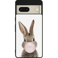 Coque Google Pixel 7 - Silicone rigide noir Easter 2023 bubble gum bunny