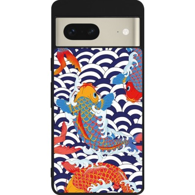 Coque Google Pixel 7 - Silicone rigide noir Easter 2023 japanese fish