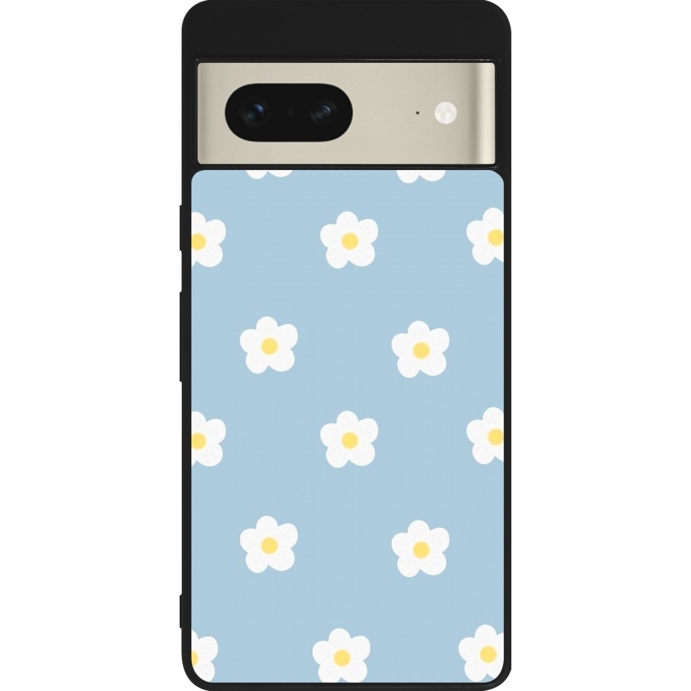 Coque Google Pixel 7 - Silicone rigide noir Easter 2024 daisy flower