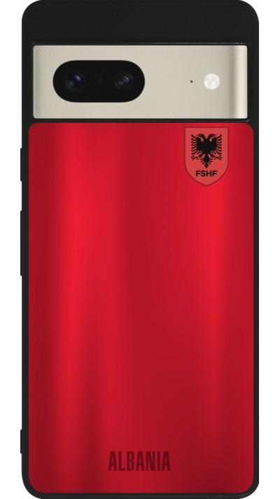 Google Pixel 7 Case Hülle - Silikon schwarz Albanien personalisierbares Fussballtrikot