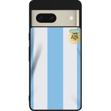 Google Pixel 7 Case Hülle - Silikon schwarz Argentinien 2022 personalisierbares Fussballtrikot