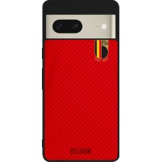 Google Pixel 7 Case Hülle - Silikon schwarz Belgien 2022 personalisierbares Fußballtrikot